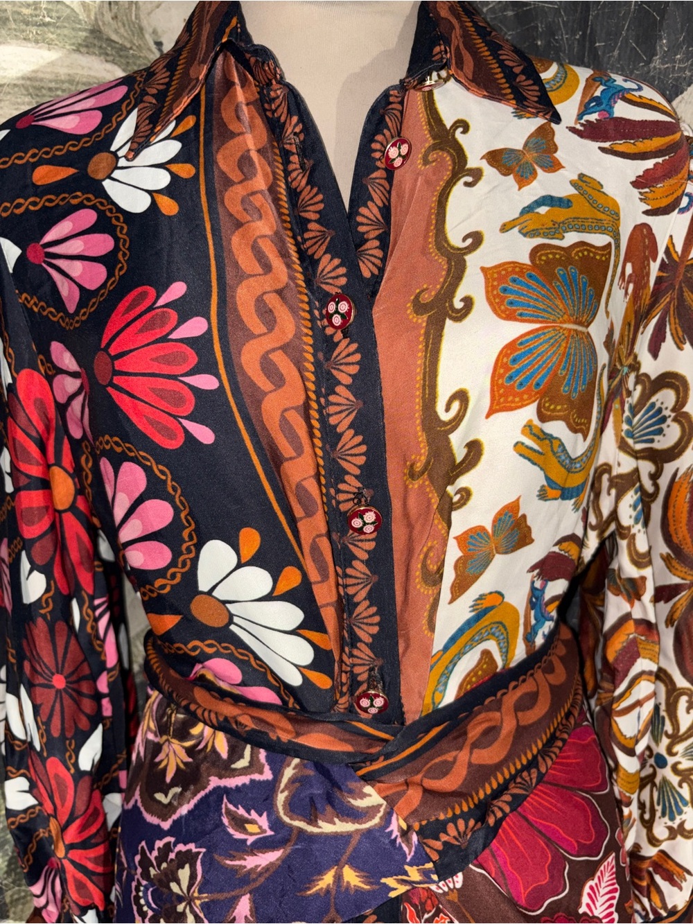 Farm Rio Miranda wrap Midi Dress - Picture 3 of 5